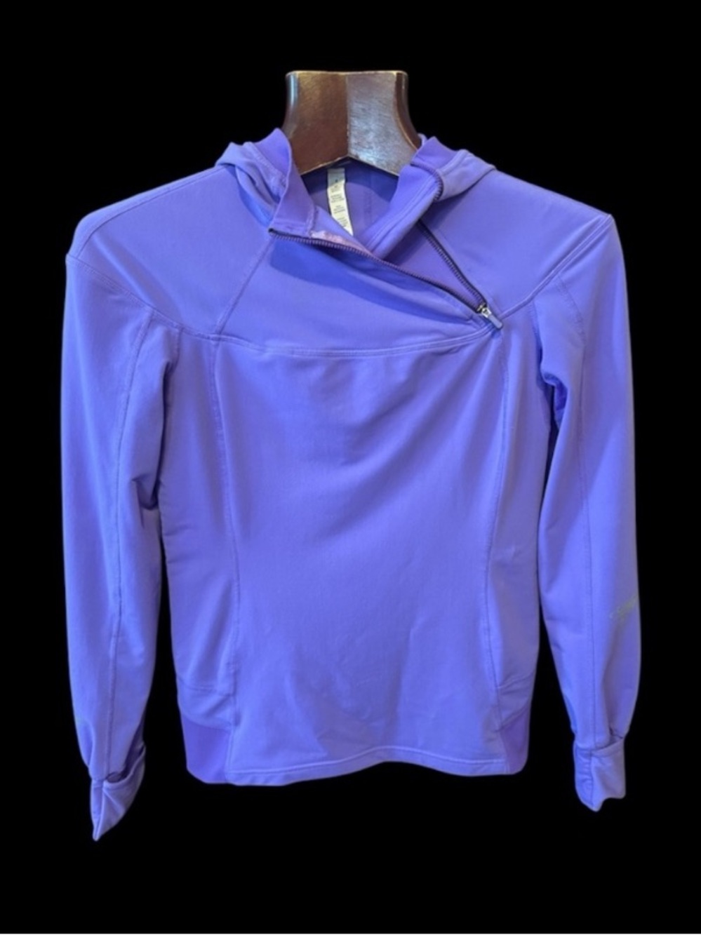 lululemon athletica Purple Hooded Asymmetric Zip Pullover